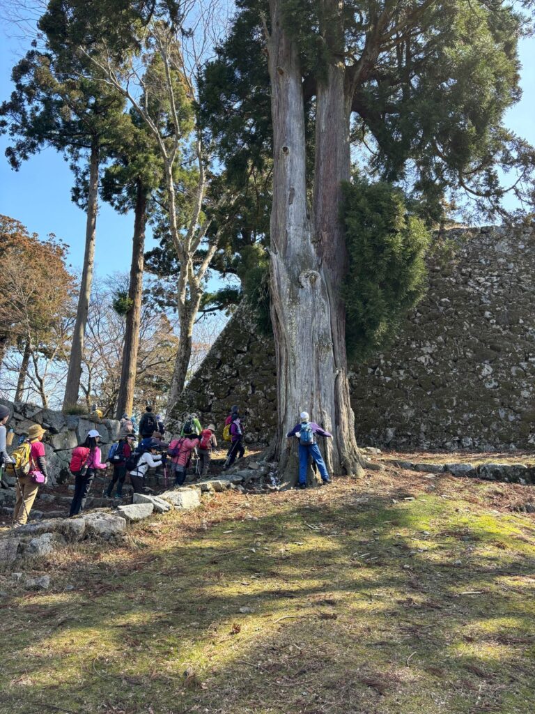 Small group walking through the stone ruins of Takatori Castle with a local guide, discovering hidden stories beyond the guidebooks